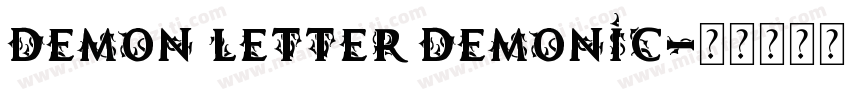 Demon Letter Demonic字体转换